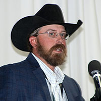 Chad Blair of Blair Brothers Angus Ranch near Sturgis, S.D.